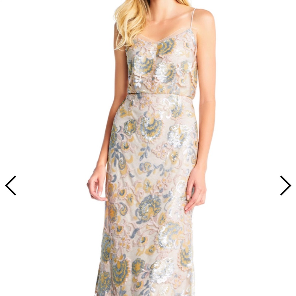 Adrianna Papell Sequined Lace. Prom/Bridesmaid